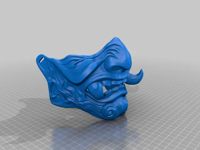 Official SuprDlux Samurai Oni Mask — modelo 3D