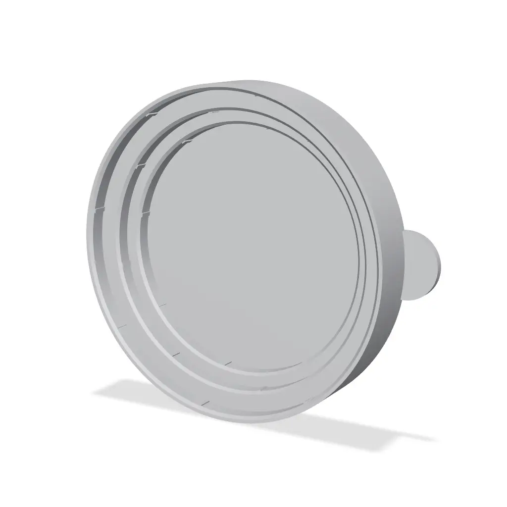 Universal Pet Food Can Lid - 3 Sizes, Paw Inlay — modelo 3D