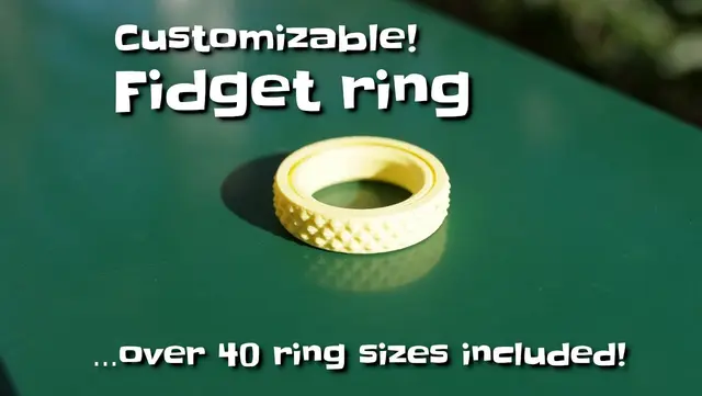 Print-in-place fidget ring — modelo 3D