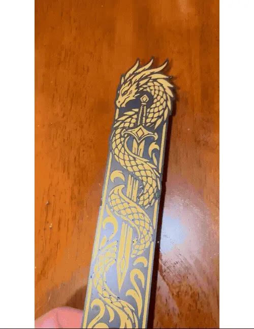 Dragon And Sword Bookmark — modelo 3D