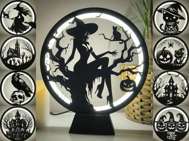 Ring Lamp II with Halloween Panels — modelo 3D