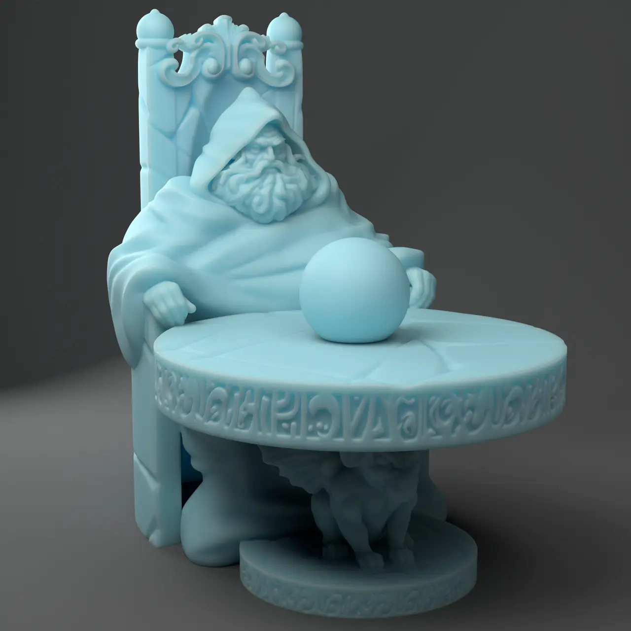 Orb Pondering Wizard ( Male Wizard / Classic Old Wizard / LOTR Meme ) — modelo 3D