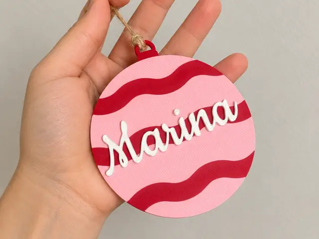 Adorno Bola Navidad colorida Personalizada — modelo 3D