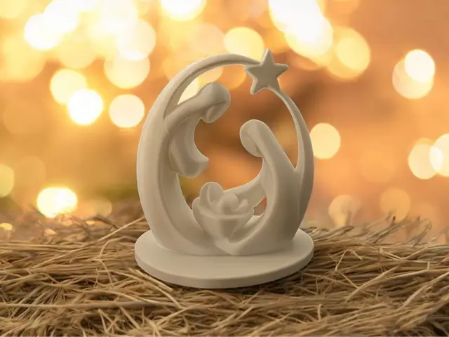 Holy Family – Modern Nativity Sculpture — modelo 3D