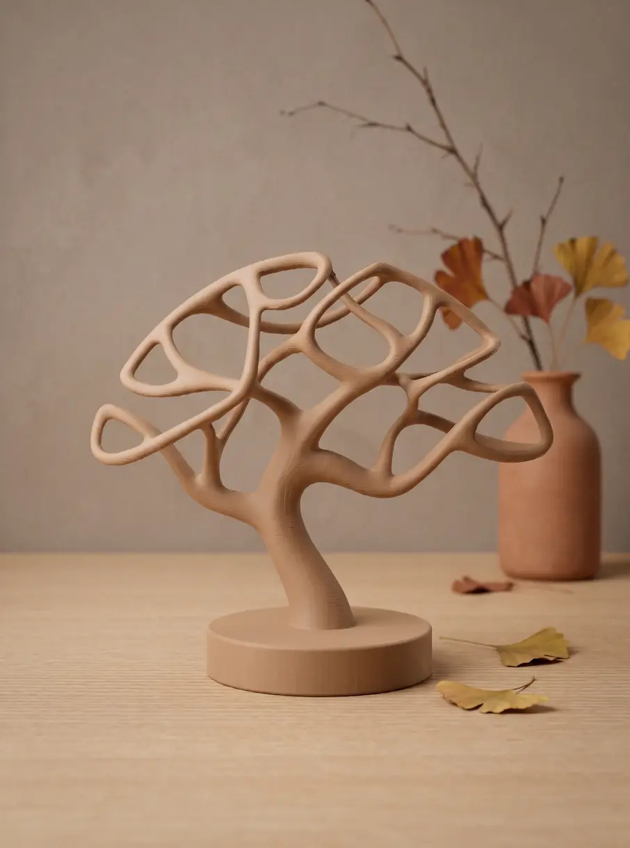 Organic minimalistic Japandi Tree — modelo 3D