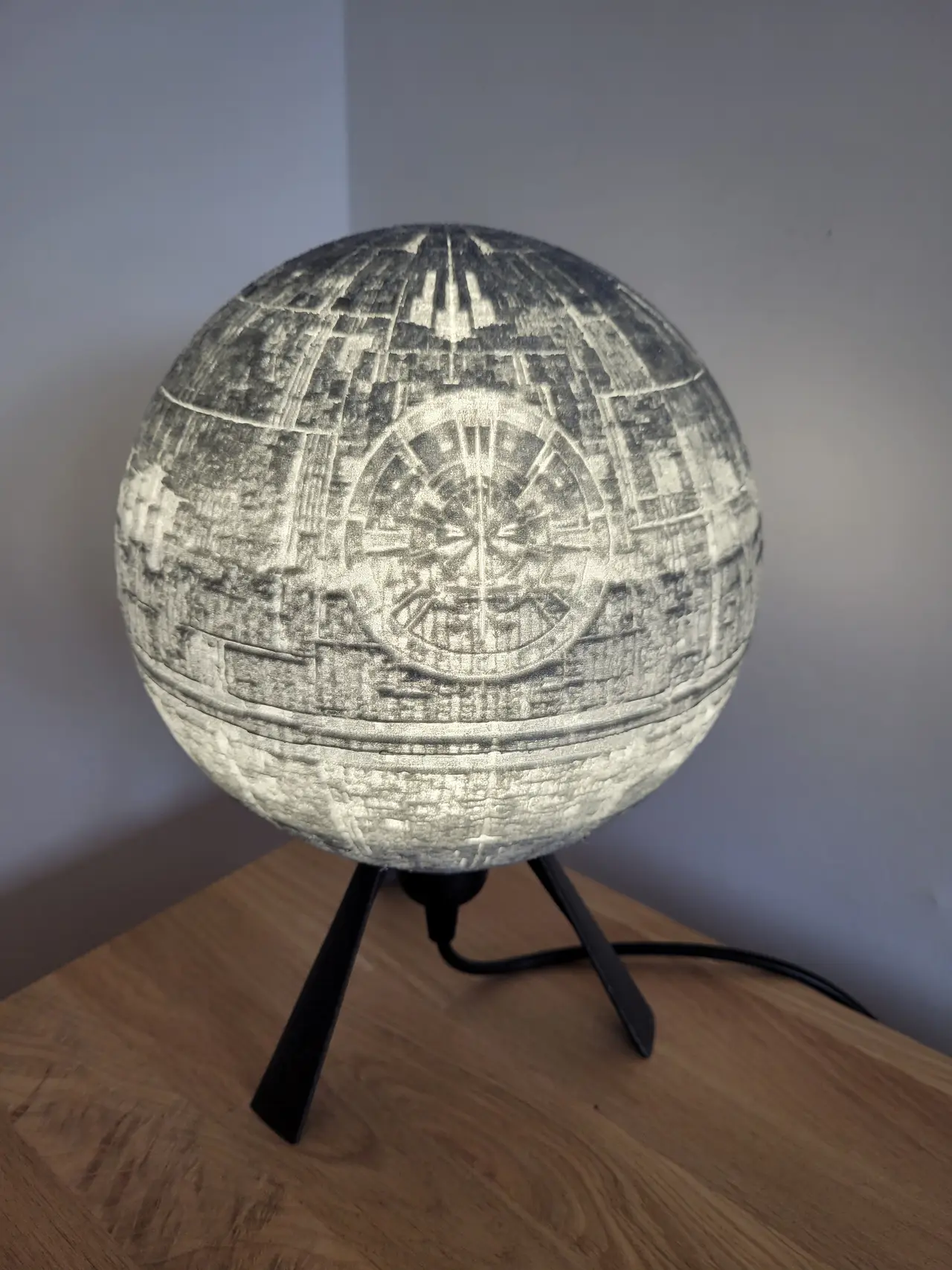 Starwars deathstar lithophane lamp — modelo 3D