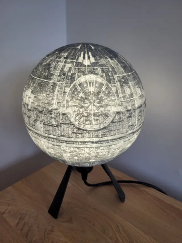 Starwars deathstar lithophane lamp — modelo 3D