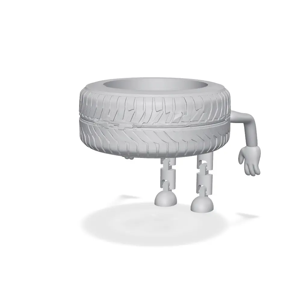 Tire-d - Garage Shelf Sitter — modelo 3D