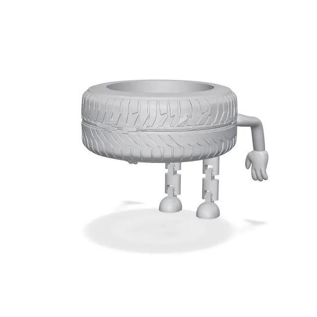 Tire-d - Garage Shelf Sitter — modelo 3D