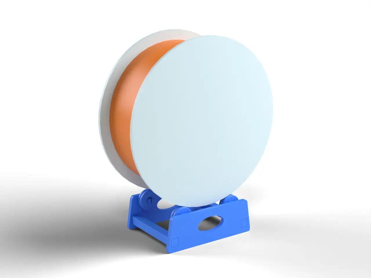 Filament Spool Roller Stand - 4 Snap-On Wheels, No Bearings or Screws, for Dry Boxes (OpenSCAD) — modelo 3D