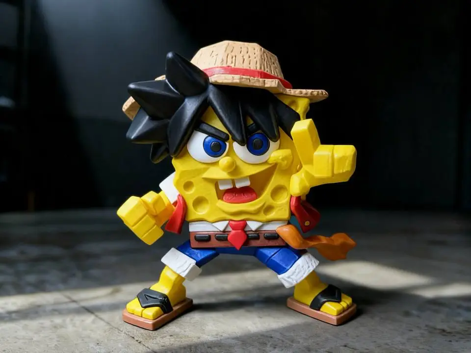 Luffy Spongebob — modelo 3D