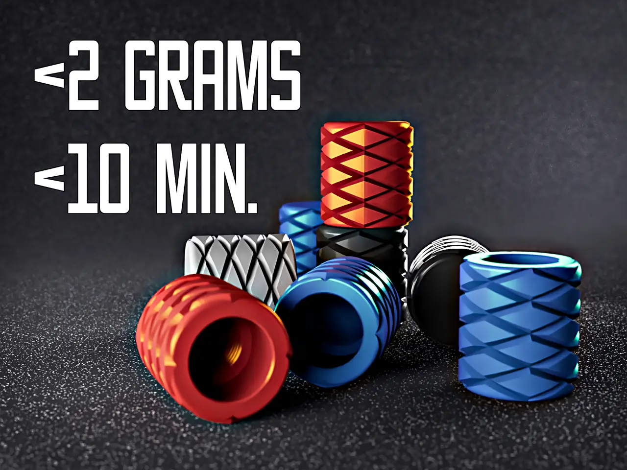 Threaded Tire Valve Cap — modelo 3D