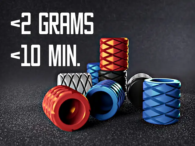 Threaded Tire Valve Cap — modelo 3D