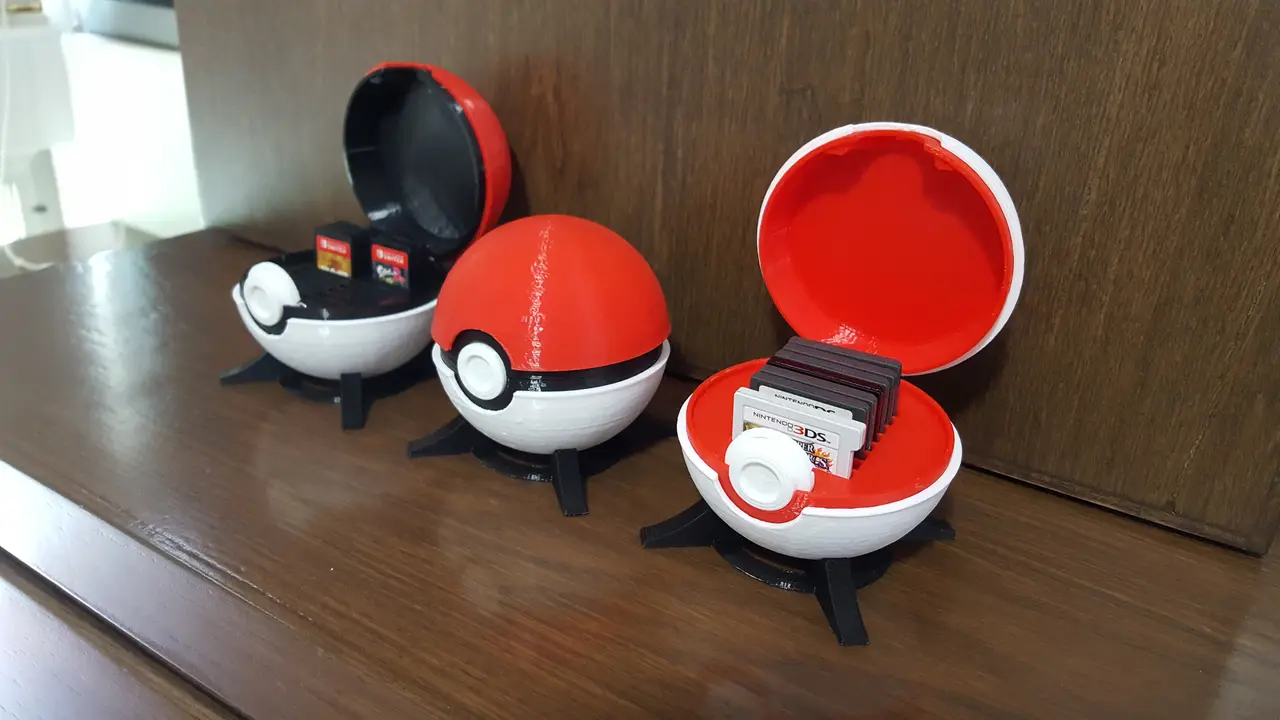 Switch & 3Ds/Ds Cartridge Case - Pokeball — modelo 3D