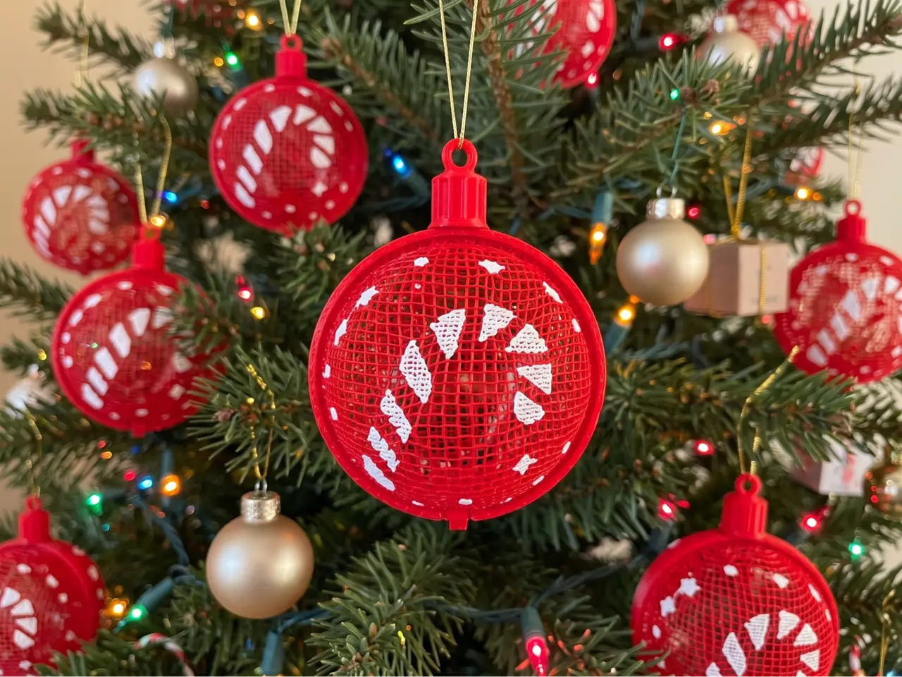 Thermoformed Christmas Ornament | Candy Cane — modelo 3D