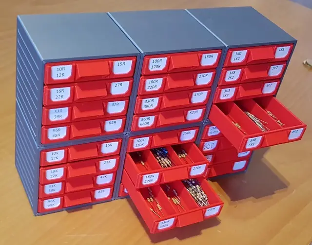 Resistor Box [Stackable & Customizable] — modelo 3D