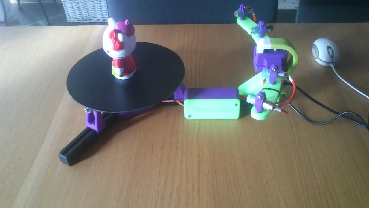 Sub 30$ 3D laser scanner Open harware/software project — modelo 3D
