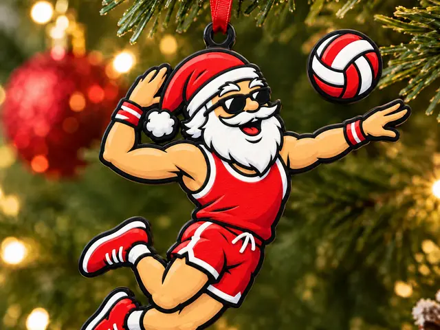 Santa Volleyball Player Christmas Ornament — modelo 3D