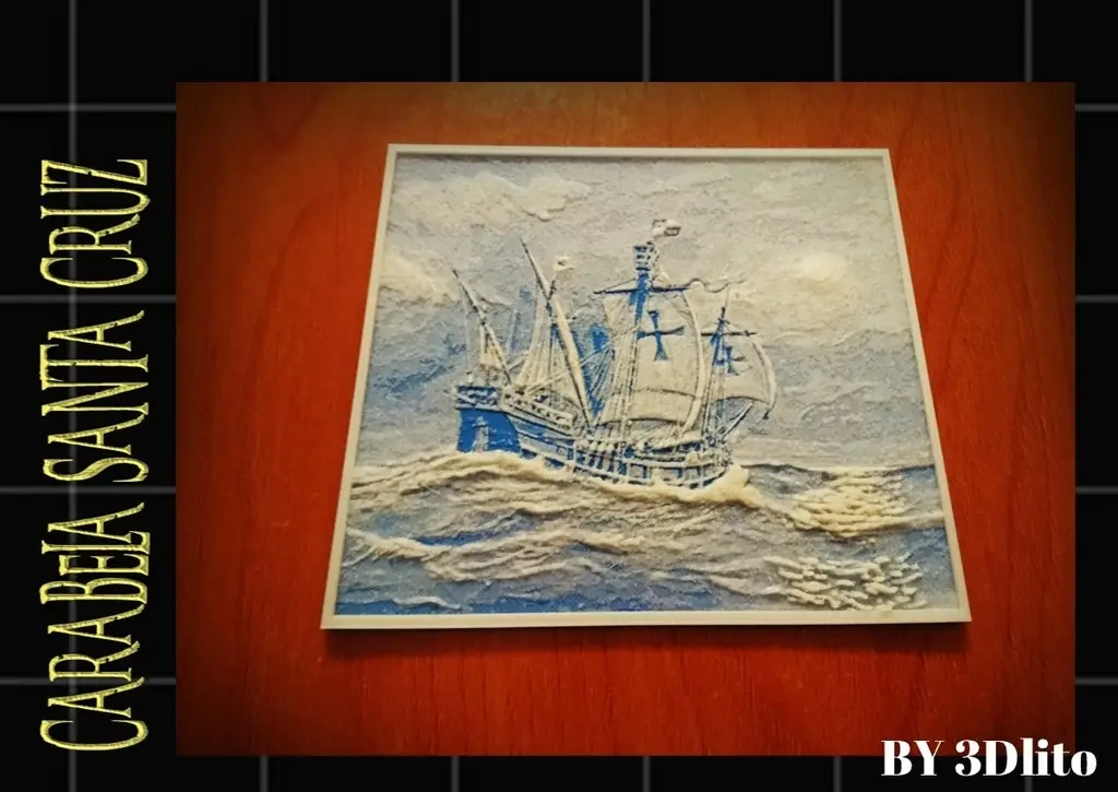DIBUJO 3D Carabela Santa Cruz — modelo 3D