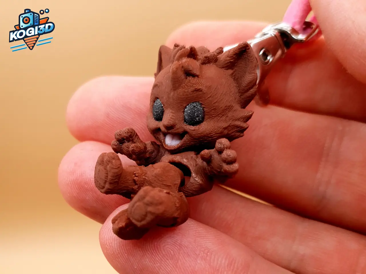 Mini Cute Werewolf Keychain — modelo 3D