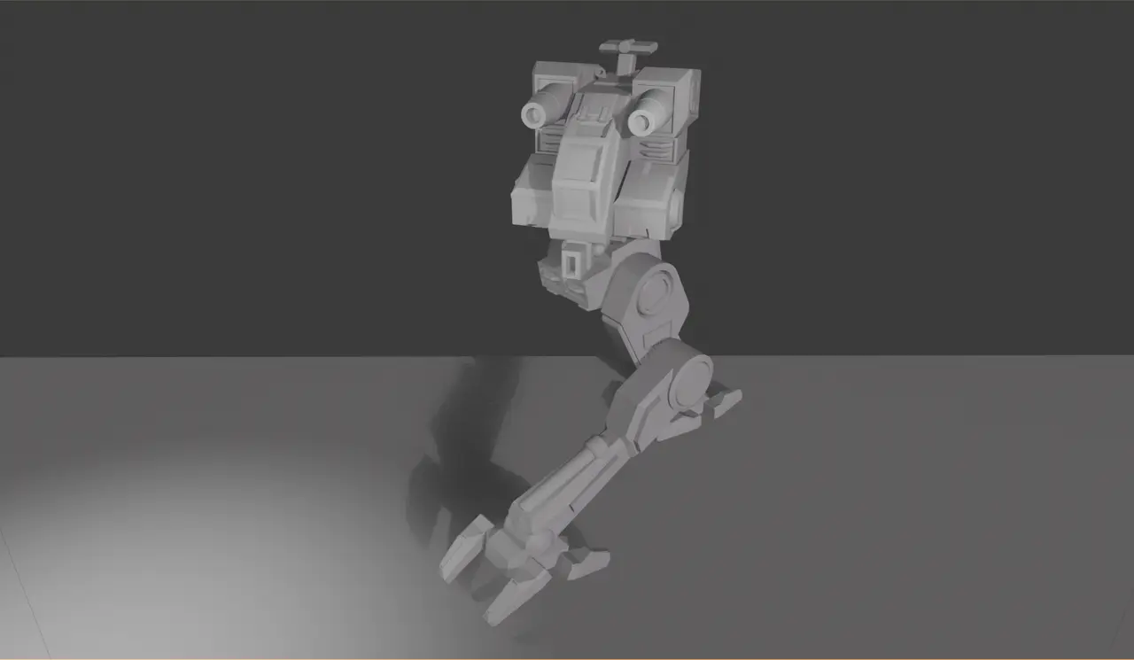 Echo Tech- Roundabout Anti-infantry and Recon Mech- FDM Printable — modelo 3D