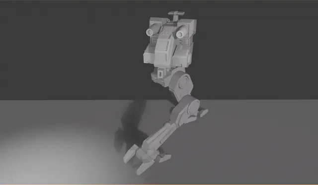 Echo Tech- Roundabout Anti-infantry and Recon Mech- FDM Printable — modelo 3D