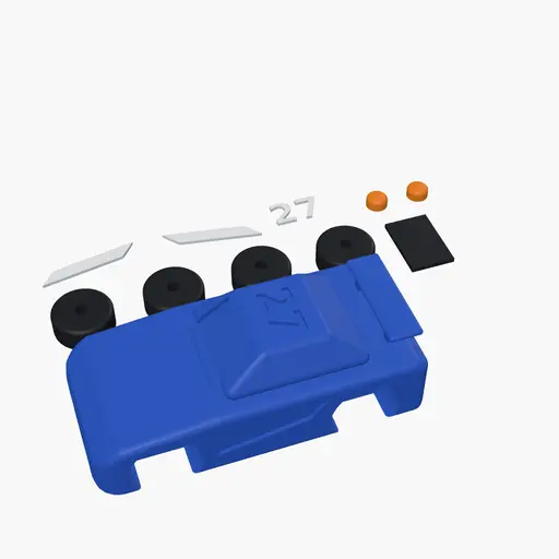 Four-Colour Race Car Kit (push-fit, no glue) — modelo 3D