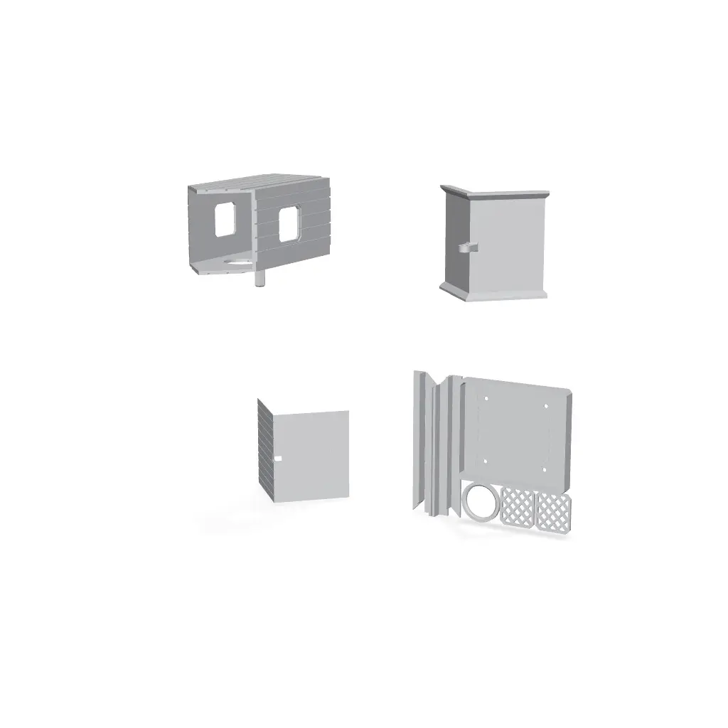 Heritage Gable - Classic Birdhouse & Feeder — modelo 3D