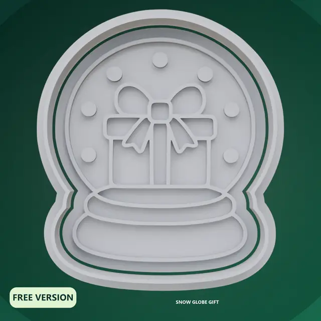 Christmas Snow Globes Cookie Cutter STL – 3D Print Biscuit Mold — modelo 3D
