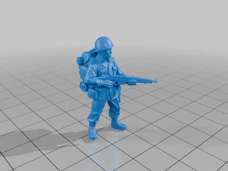 28mm Italian Paratroop — modelo 3D