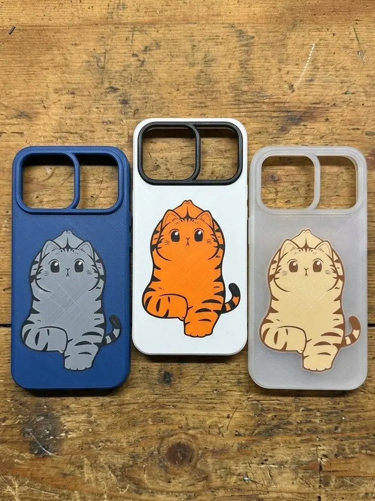 Optimized for iPhone 17 Pro Max - Yoga Cat Case — modelo 3D