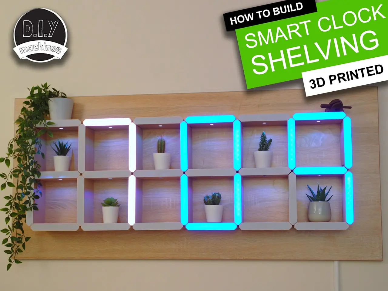 How to build a Giant Hidden Shelf Edge Clock - 3D Printable | Elegoo Arduino Nano | Smart Home | LED — modelo 3D