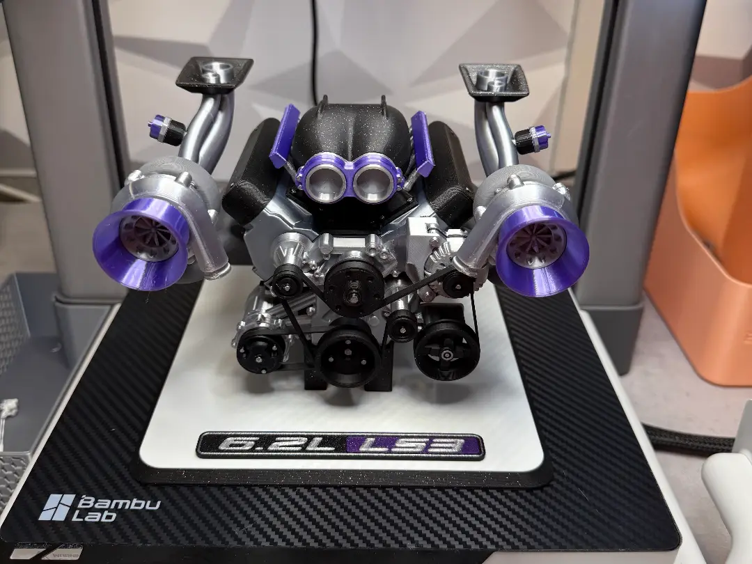 LS V8 Twin Turbo Engine 1/6 Scale (Fanmade Model) — modelo 3D