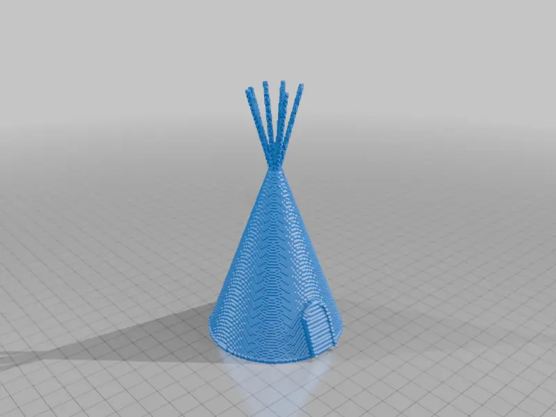 Native American tipi in HO scale (1:87) — modelo 3D