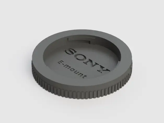 Rear lens cap for Sony E-mount — modelo 3D