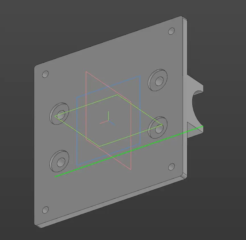 Monitor mount for a 25‑mm pipe VESA 100X100 — modelo 3D