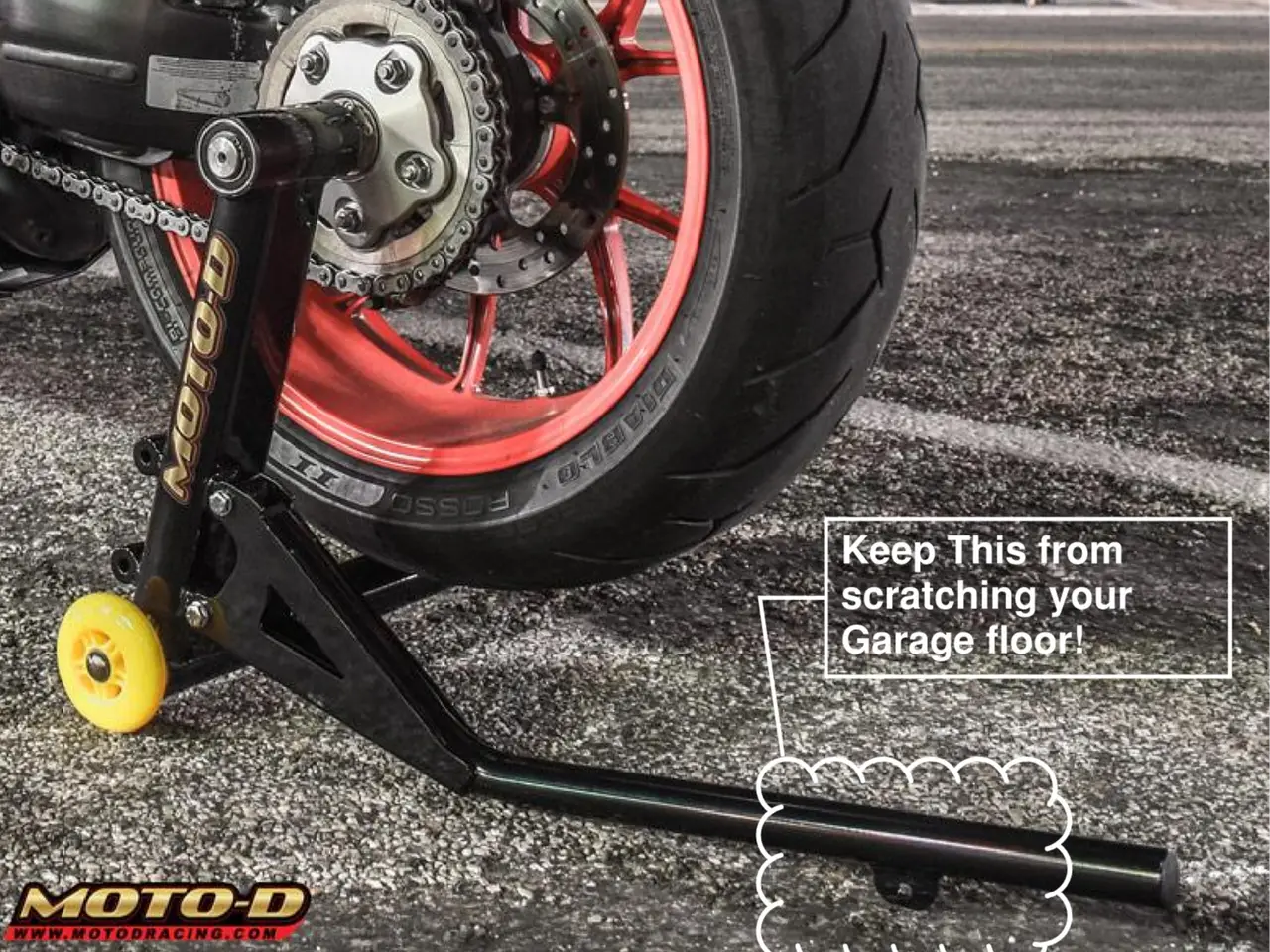 Scratch Guard - MOTO-D Single Sided Swingarm Stand — modelo 3D
