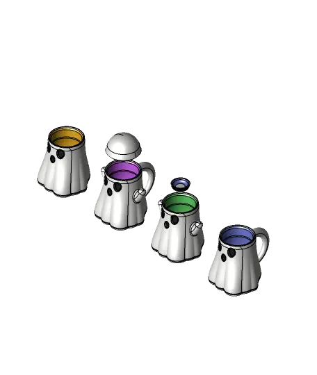 Ghostie Halloween Can Cup - Ghost 12oz Can Koozie — modelo 3D