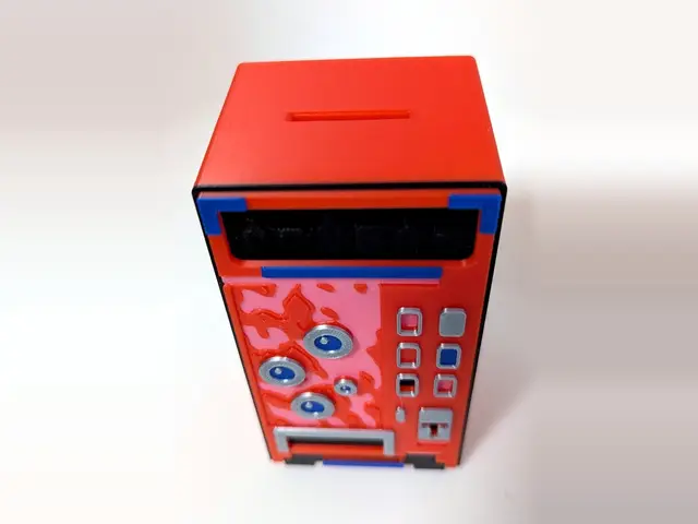 Audrey Vending Machine Coin Bank - Look Outside fan art, multicolor, no supports — modelo 3D