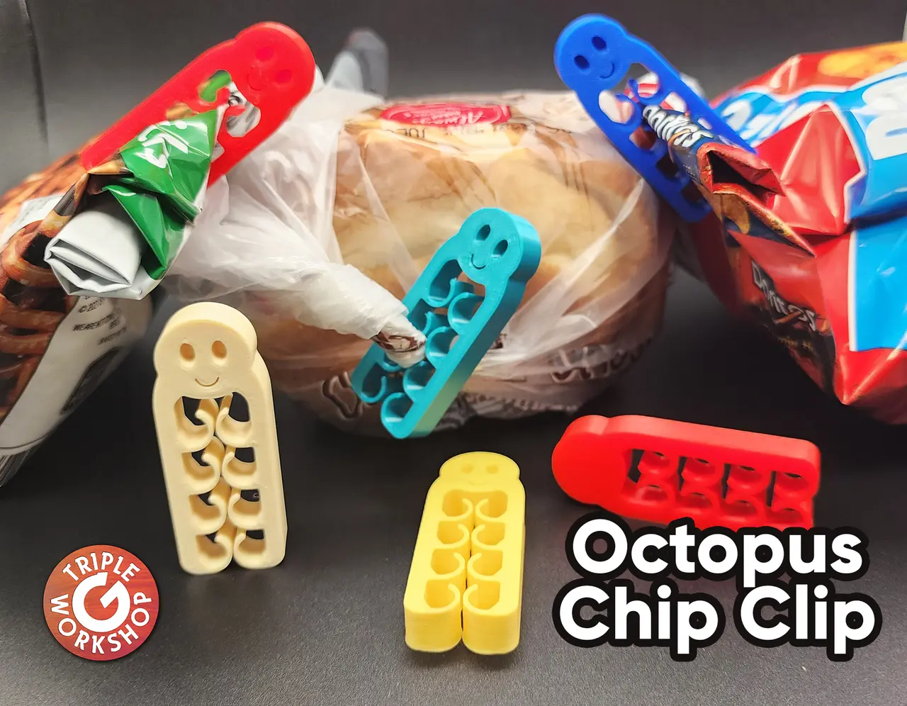 "The Original" Octopus Chip Clip — modelo 3D