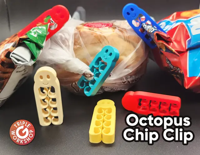 "The Original" Octopus Chip Clip — modelo 3D