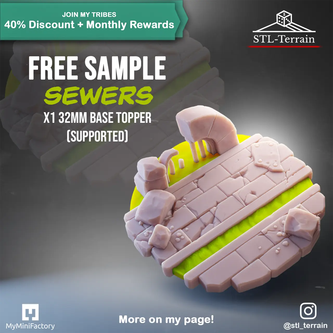 Sewers Base Toppers [FREE SAMPLE] — modelo 3D