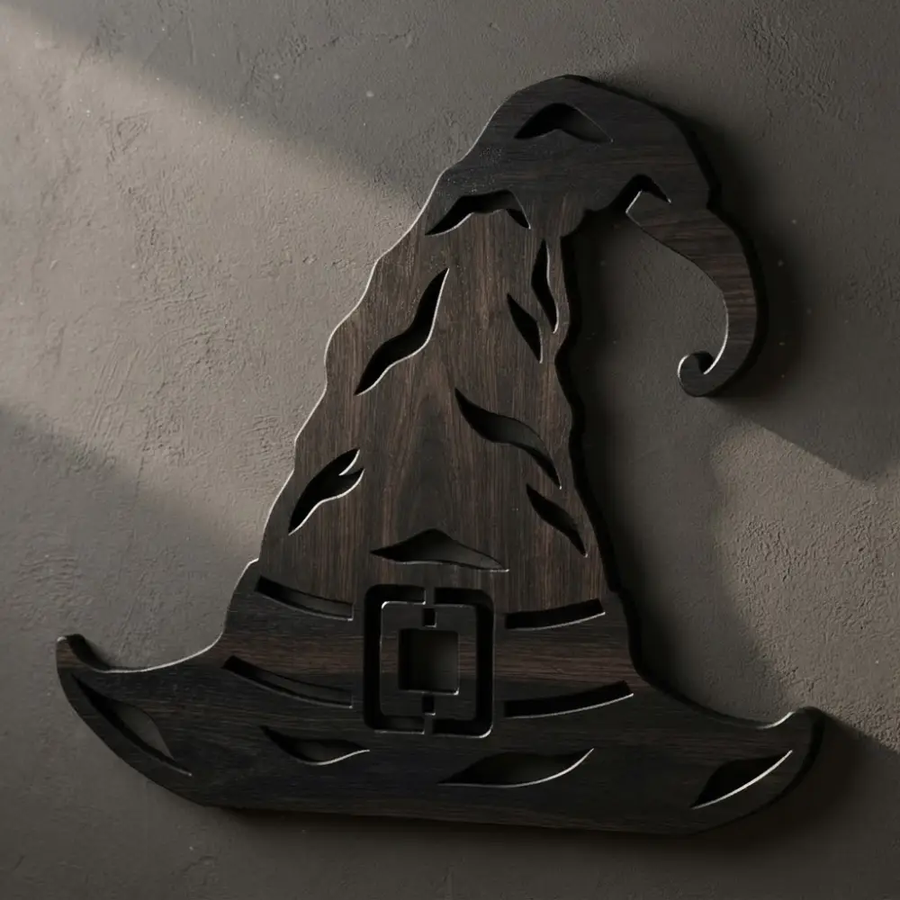 Wicked Witch's Hat Wall Mounted Display / LED Backlit Accent Piece — modelo 3D