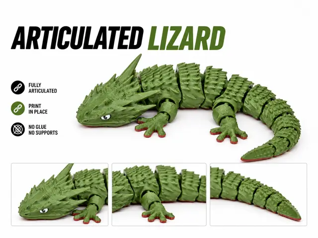 Articulated flexi lizard — modelo 3D