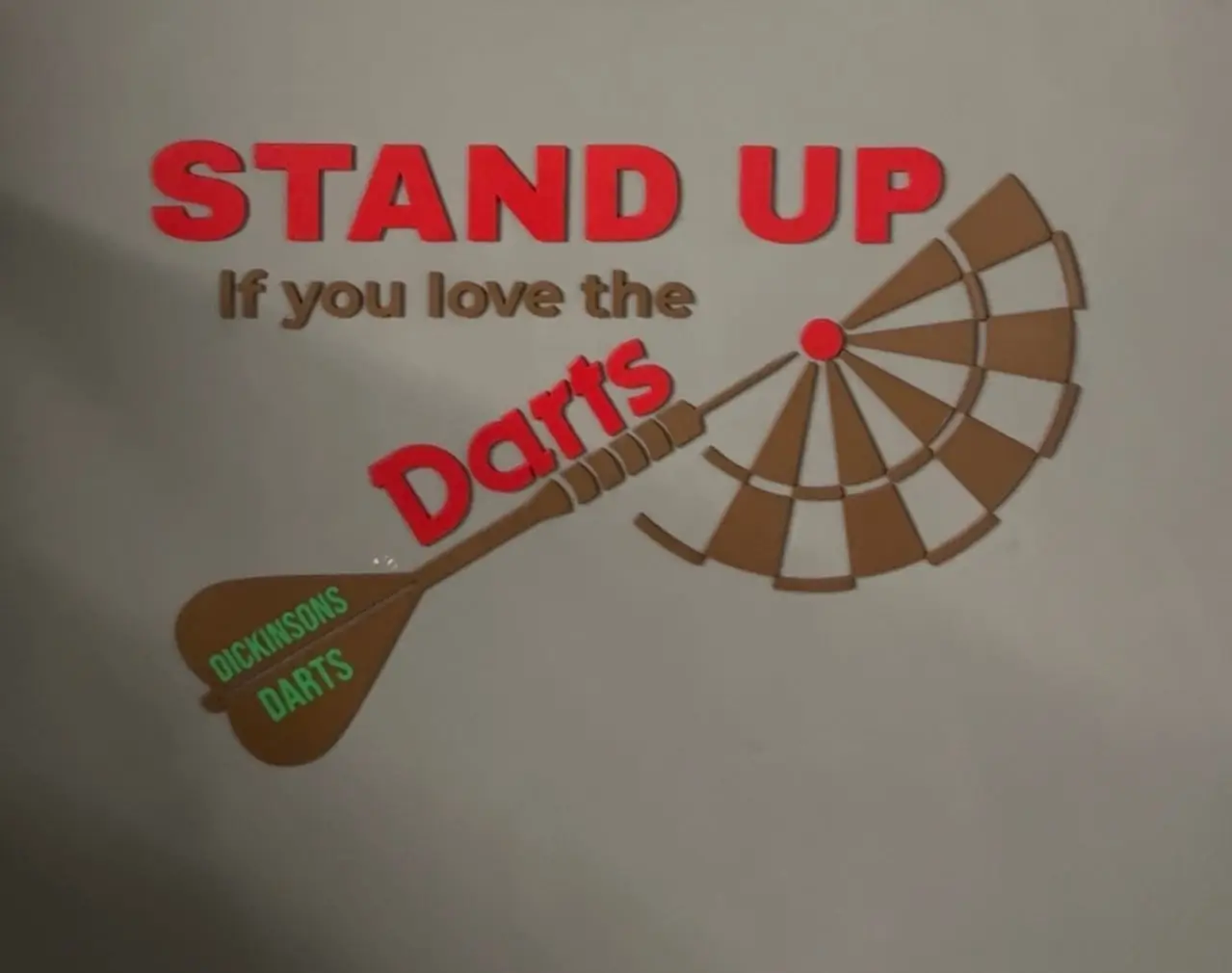 stand up if you love the darts sign — modelo 3D