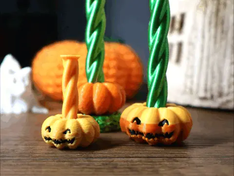 Halloween Print in Place Fidget Pumpkin Spiral Toy - Drak — modelo 3D