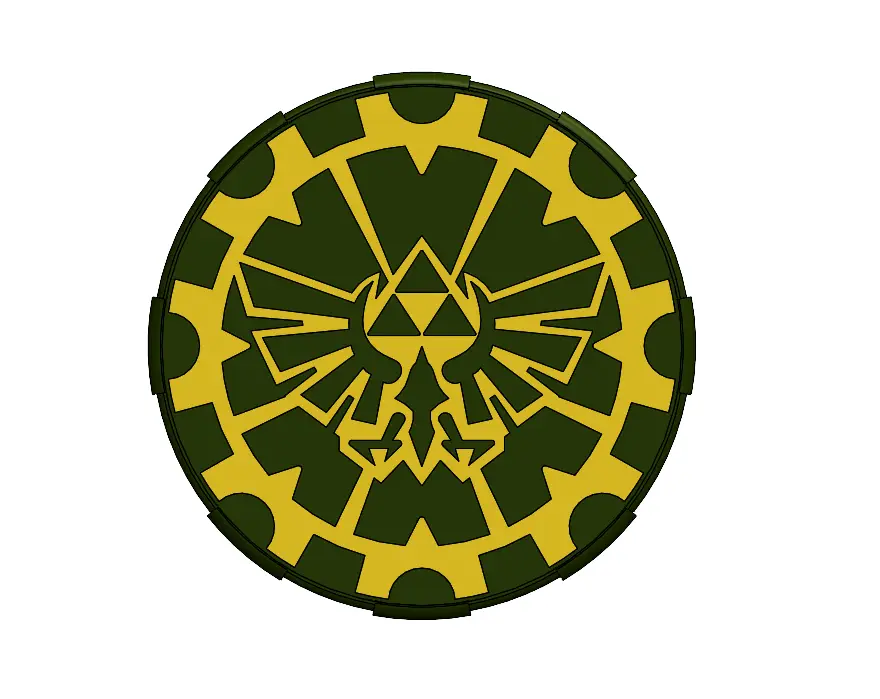 Triforce coaster — modelo 3D