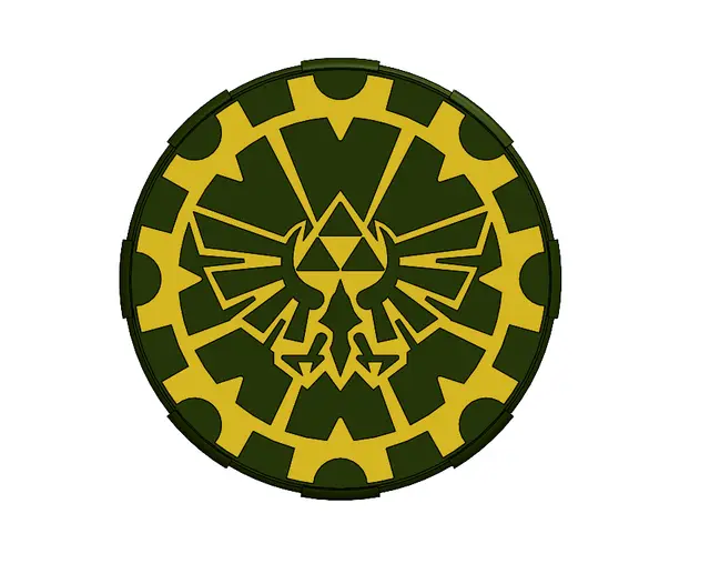 Triforce coaster — modelo 3D