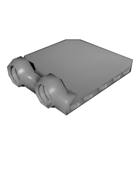 2x2 MU - Right Support End - Modular Bolt-Locked Shelf — modelo 3D
