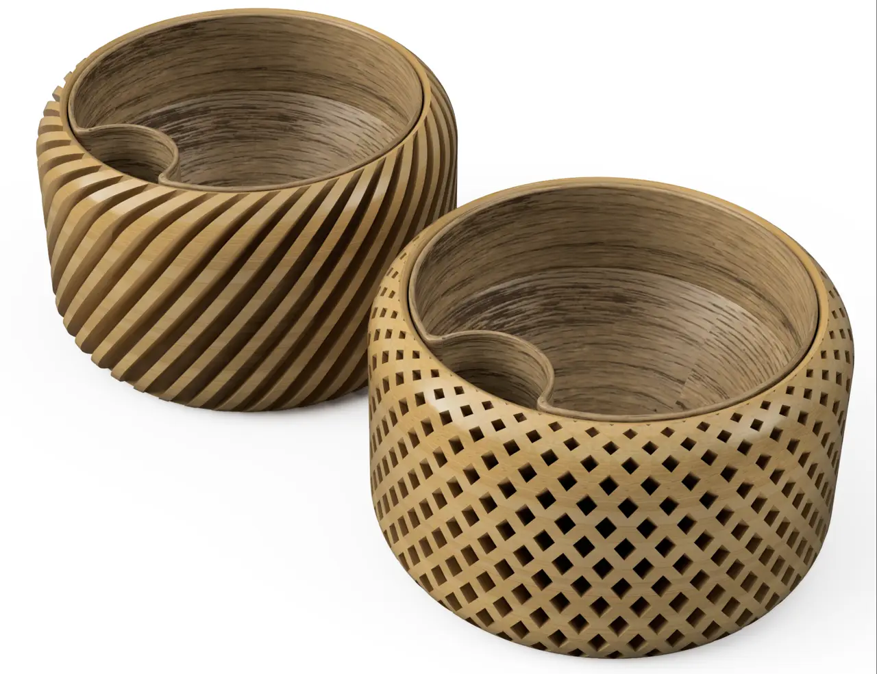 Helical Self Watering Planters — modelo 3D